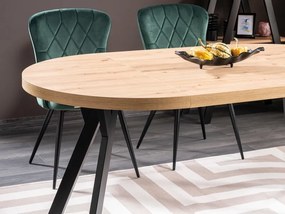 MEDAN TABLE ARTISAN OAK / BLACK FI 100 (100-168) DIOMMI MEDANDACFI100