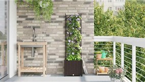 vidaXL Γλάστρα Κήπου Καφέ 40 x 40 x 143 εκ. PP