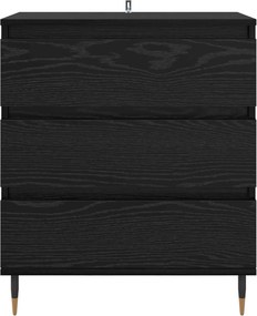 vidaXL Πλαϊνό γραφείο Μαύρη Οξυά 60 x 35 x 70 cm Επεξεργασμένο ξύλο
