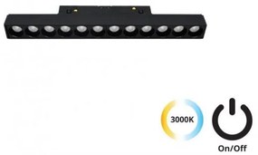 Μαγνητικό Φωτιστικό Ράγας LED 13W IP20 3000K Magnetic Viokef 4244402S Μαύρο