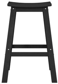 vidaXL Σετ Μπαρ Κήπου 4 pcs Μαύρο HDPE