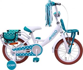 Dots 12 Inch 19 cm Girls Coaster Brake White