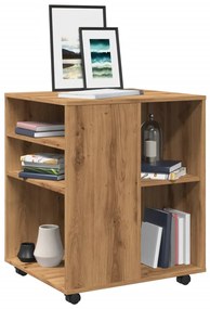 Ντουλάπι Τροχήλατο Αρτισιανή Δρυς 60x53x72 εκ. Επεξεργ. Ξύλο