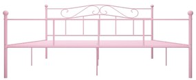 vidaXL Πλαίσιο Κρεβατιού Ροζ 180 x 200 εκ. Μεταλλικό