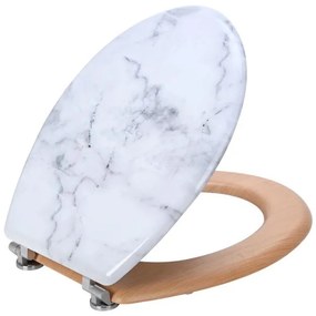 ESTIA ΚΑΠΑΚΙ ΛΕΚΑΝΗΣ MARBLE ΜΕ ΜΕΝΤΕΣΕΔΕΣ ΑΠΟ ΚΡΑΜΑ ΨΕΥΔΑΡΓΥΡΟΥ