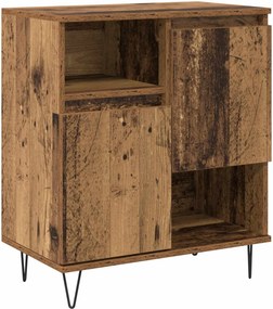 vidaXL Πλαϊνό γραφείο 3 pcs Παλιό ξύλο 60 x 35 x 70 cm