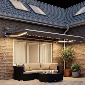 vidaXL Ηλεκτρικό Αναδιπλούμενο Σκίαστρο Taupe 3 x 2 m