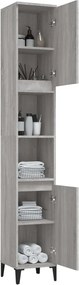 vidaXL Ντουλάπι Μπάνιου Γκρι Sonoma 30x30x190 εκ. Επεξεργασμένο Ξύλο