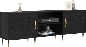 vidaXL Ντουλάπι TV Μαύρη δρυς 150 x 30 x 50 cm Επεξεργασμένο ξύλο