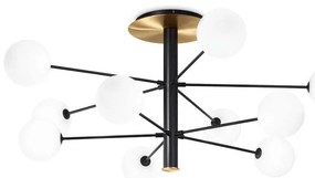 Φωτιστικό Οροφής-Πλαφονιέρα Cosmopolitan 273693 124x53,5cm 10xG9 15W Black-Gold Ideal Lux