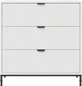 vidaXL Πλαϊνό γραφείο Λευκό 79,5 x 33 x 82 εκ Επεξεργασμένο ξύλο