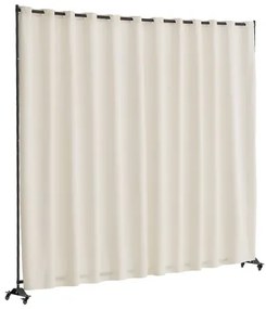 VEVOR Room Divider Portable Panel Room Divider with Wheels Privacy Screen Beige