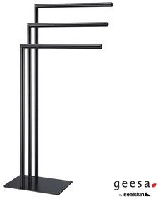 Geesa SHIFT Επιδαπέδια πετσετοκρεμάστρα 3 θέσεων 49x20x90εκ Black Matt