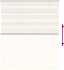 vidaXL Ζέβρα τυφλή μπεζ μάρμαρο Πλάτος υφάσματος 130,9 εκ. Πολυεστέρας