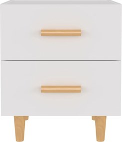 vidaXL Κομοδίνα 2 τεμ. Λευκά 40 x 35 x 47,5 εκ.