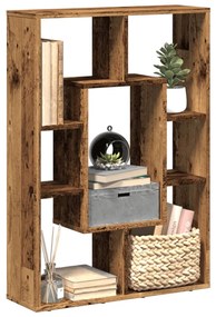 Βιβλιοθήκη Όψη Παλαιού Ξύλου 63x20x90 εκ. Επεξεργασμένο Ξύλο