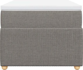 vidaXL Κρεβάτι Boxspring με Στρώμα Taupe 80x200 εκ. Υφασμάτινο