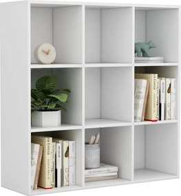 vidaXL Βιβλιοθήκη Λευκή 98 x 29 x 97,5 εκ. Επεξεργασμένο Ξύλο