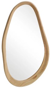 Καθρέπτης οβάλ Baloa pakoworld mdf σε φυσική απόχρωση 44x4x80εκ