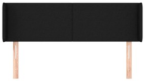 vidaXL Κεφαλάρι με Πτερύγια Μαύρο 147x16x78/88 εκ. Υφασμάτινο