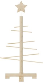 vidaXL Χριστουγεννιάτικο Δέντρο Ξύλινο Διακόσμηση 75 εκ. Μασίφ Πεύκο