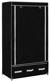 vidaXL 282457  Wardrobe Black 87x49x159 cm Fabric