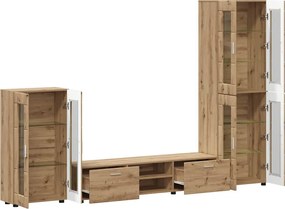 vidaXL Σετ επίπλου τηλεόρασης FLORIN 3 pcs Artisan Oak