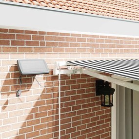 vidaXL Αναδιπλούμενη τέντα Γκρι και Λευκό 450 x 300 εκ