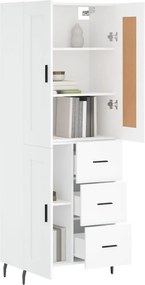 vidaXL Ντουλάπι Λευκό 69,5x34x180 εκ. από Επεξεργασμένο Ξύλο