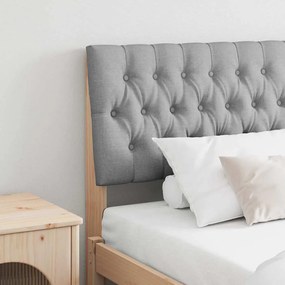 vidaXL Ταπετσαρισμένο κεφαλάρι Ανοιχτό γκρι 180 cm