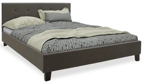 Κρεβάτι Mago διπλό ύφασμα ανθρακί 150x200εκ 157x213x88 εκ.