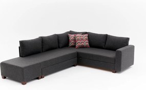 Corner Sofa-Bed Aly Left - Anthracite Anthracite