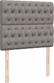 vidaXL Κρεβάτι Boxspring με Στρώμα Taupe 120x200 εκ. Υφασμάτινο