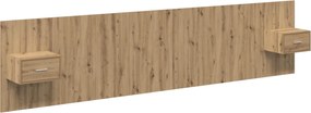 vidaXL Κεφαλή κρεβατιού με κομοδίνο 3 pcs Artisan Oak