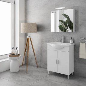 Drop Luna 65 White Gloss 64x46 - Πάγκος με Νιπτήρα &amp; Κρυφοντουλαπο