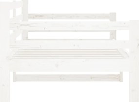 vidaXL Καναπές Κρεβάτι Χωρίς Στρώμα Λευκό 80x200 εκ. Μασίφ Ξύλο Πεύκου
