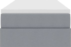 vidaXL Κρεβάτι με αποθηκευτικό χώρο και στρώμα Ανοιχτό γκρι