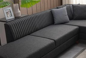 Corner Sofa-Bed West Left - Anthracite Anthracite