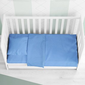 Παπλωματοθήκη Κούνιας (120x160) Dimcol Solid Sky Blue 498
