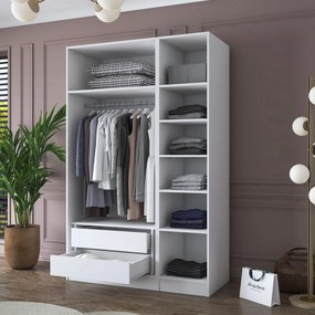 Ντουλάπα Λευκό BRAOTOR 135x57.5x210