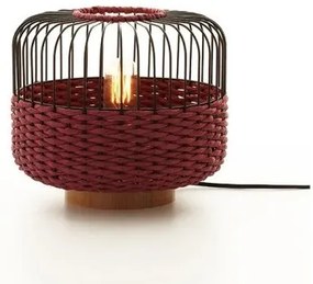 Επιτραπέζιο Φωτιστικό Πορτατίφ Ε27 40W Paper Rope Πλέγμα Sunlight-ALISA-T-DR-Μπορντό ALISA-T-DR