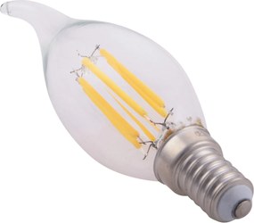 ΛΑΜΠΤΗΡΑΣ HM4047.01 ΣΤΥΛ ΦΛΟΓΑ LED FILAMENT 6W E14 3000K ΔΙΑΦΑΝΟ DIMMABLE