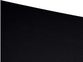 Τραπέζι Riverton 645, Μαύρο, 76x90x200cm, Ινοσανίδες μέσης πυκνότητας, Μέταλλο