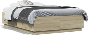 vidaXL Πλαίσιο Κρεβατιού Sonoma Δρυς 120x190 εκ. Επεξεργασμένο Ξύλο