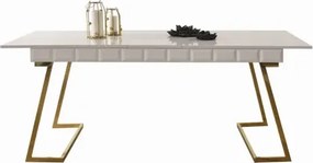 Stewehome Λευκή Επεκτεινόμενη Τραπέζαρια MDF με 4 Καρέκλες 90x78x78 cm