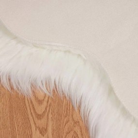 vidaXL Ψεύτικο Δέρμα Προβάτου Χαλί Tafalla Λευκό 50 x 80 cm