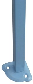 vidaXL Κιόσκι Πτυσσόμενο με 2 Πλευρικά Τοιχώματα Μπλε 5 x 5 μ.
