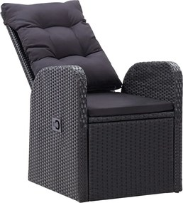 vidaXL Σετ Τραπεζαρίας Κήπου 5 Τεμαχίων Μαύρο