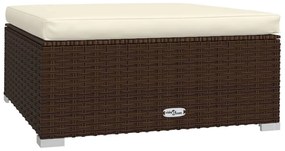 vidaXL Σαλόνι Κήπου Σετ 9 Τεμαχίων Καφέ Συνθετικό Ρατάν με Μαξιλάρια