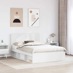 vidaXL Σκελετός Κρεβατιού Λευκό 140 x 190 cm Στερεά ξυλεία πεύκου